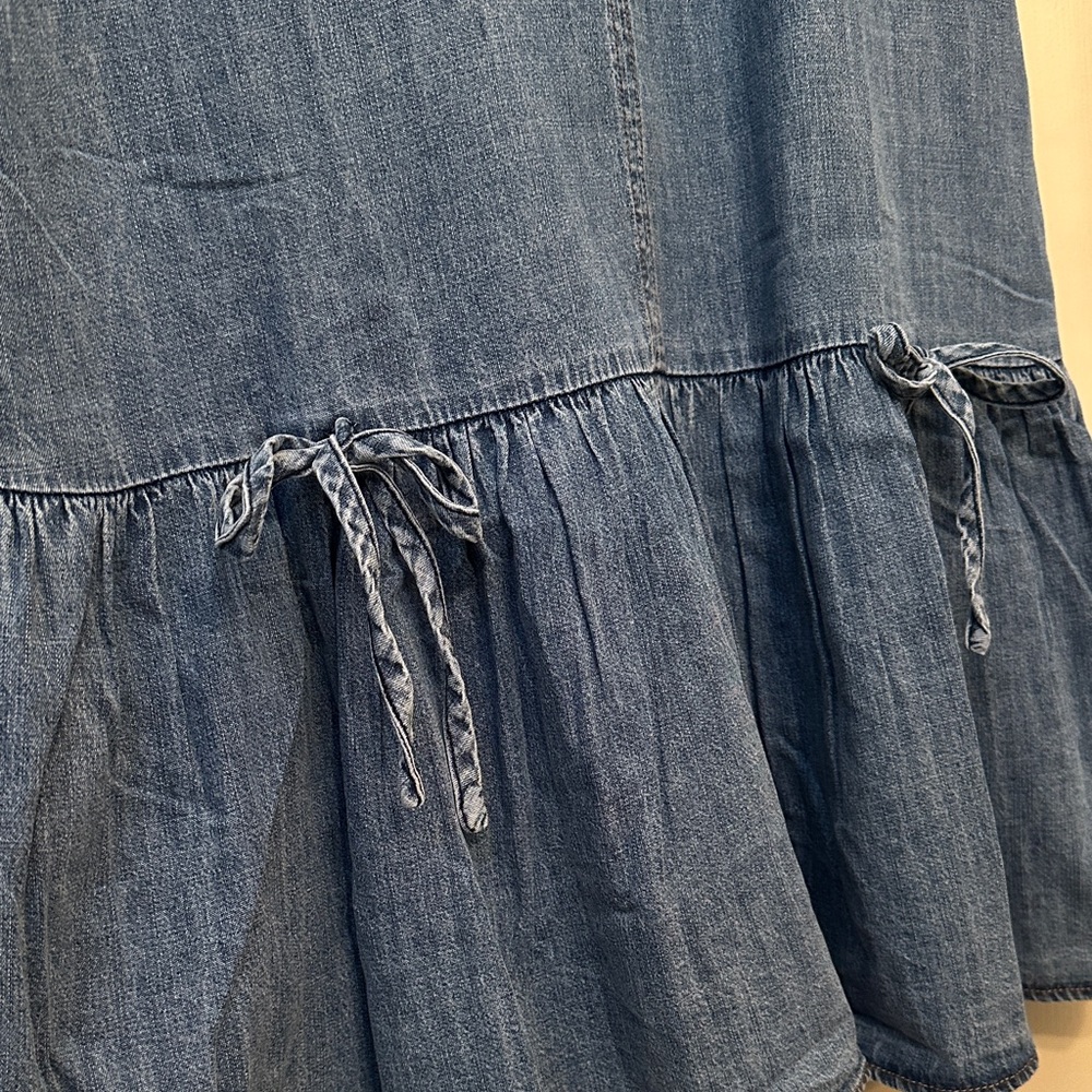 She + Sky Blue Denim Casual Dress - Picture 4 of 9